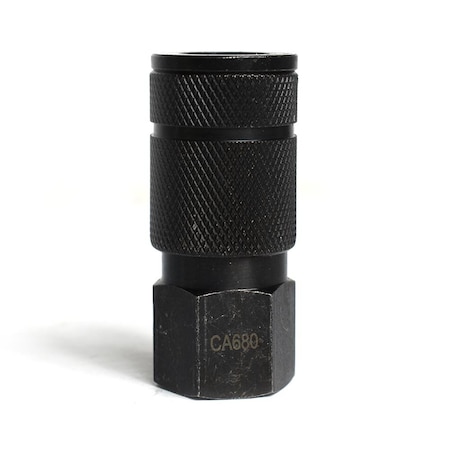 Interstate Pneumatics 3/8 Inch Automotive Steel Coupler x 1/2 Inch Female NPT, PK 6 CA680-D6